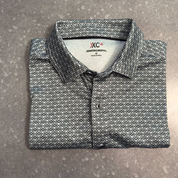 Johnston & Murphy XC4 Short Sleeve Button-Up Shirt – Size Medium - Picture 2 of 10
